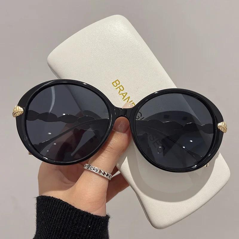 Luxury Brand Designer Round Sunglasses Women for Men  Vintage Fashion Sun Glasses Trendy Punk Oversized Big Frame Shades