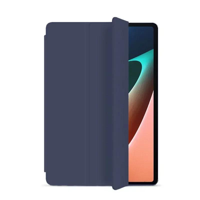 Voor Samsung Galaxy Tab A8 TPU Drievoudige Magnetische Tablethoes Funda voor Samsung Tab A8 10.5 SM-X200/SM-X205 Beschermhoes Tab A8 10.5in donkerblauwe kleur