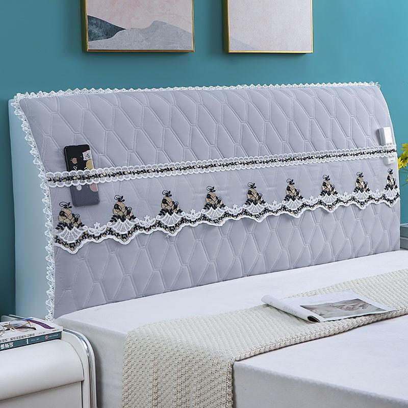 Four Season Universal Thickened Padded Headboard Cover Bedhead Fabric Full Protective Cover Solid Wood Soft Pack Bed Dust Cover