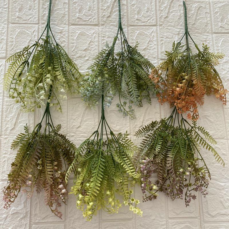 Plastic Flexible Artificial Hemiboea Bicornuta Plants Decoration Table