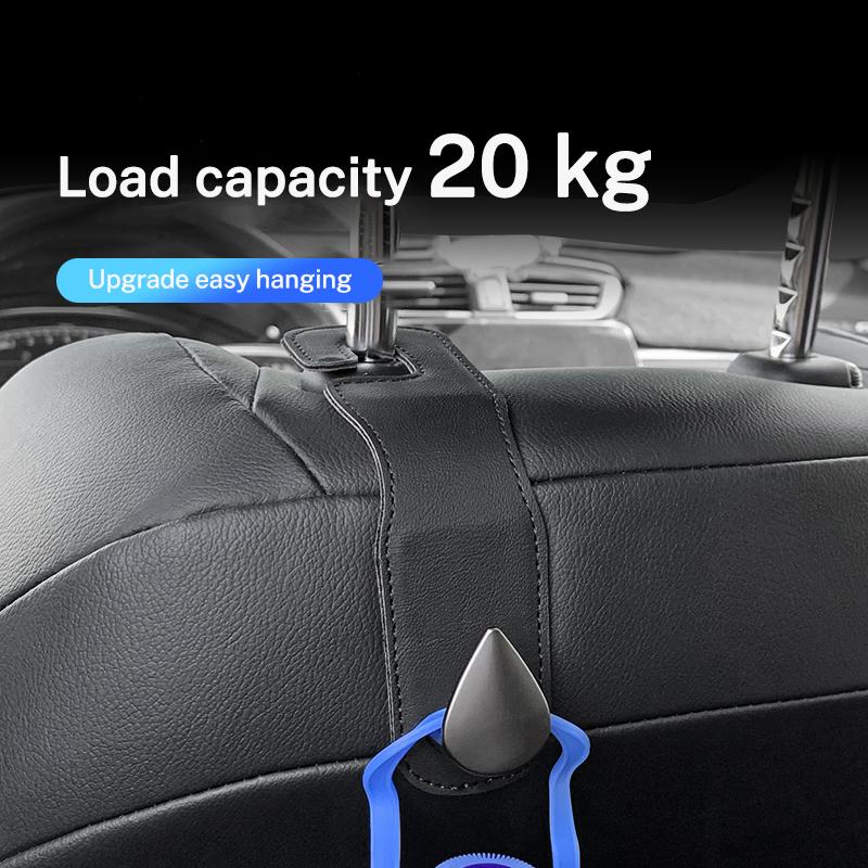 Leather Car Seat Back Hidden Hook Hanger Bag Storage Holder For Porsche Cayenne Panamera Macan Boxster Cayman 718 911 Sticker CVE1
