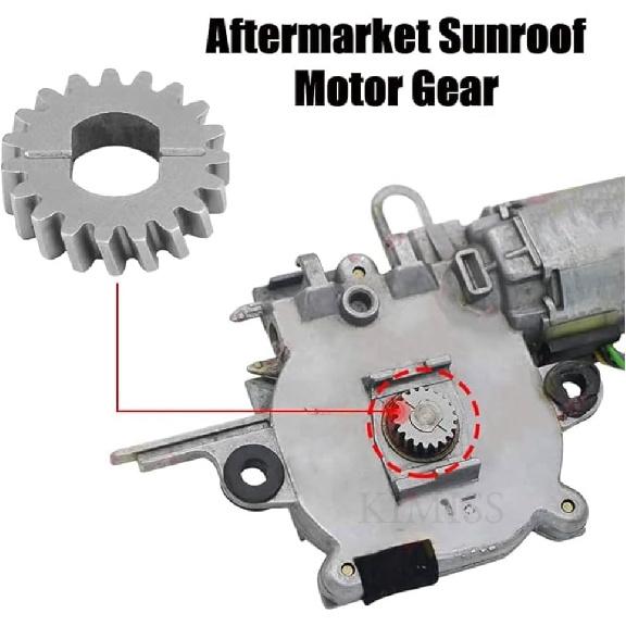 

KIMISS 19Teeth Motor Gear, Stainless Steel Sunroof Motor Gear Repair Kit for Benz W202 W204 W212