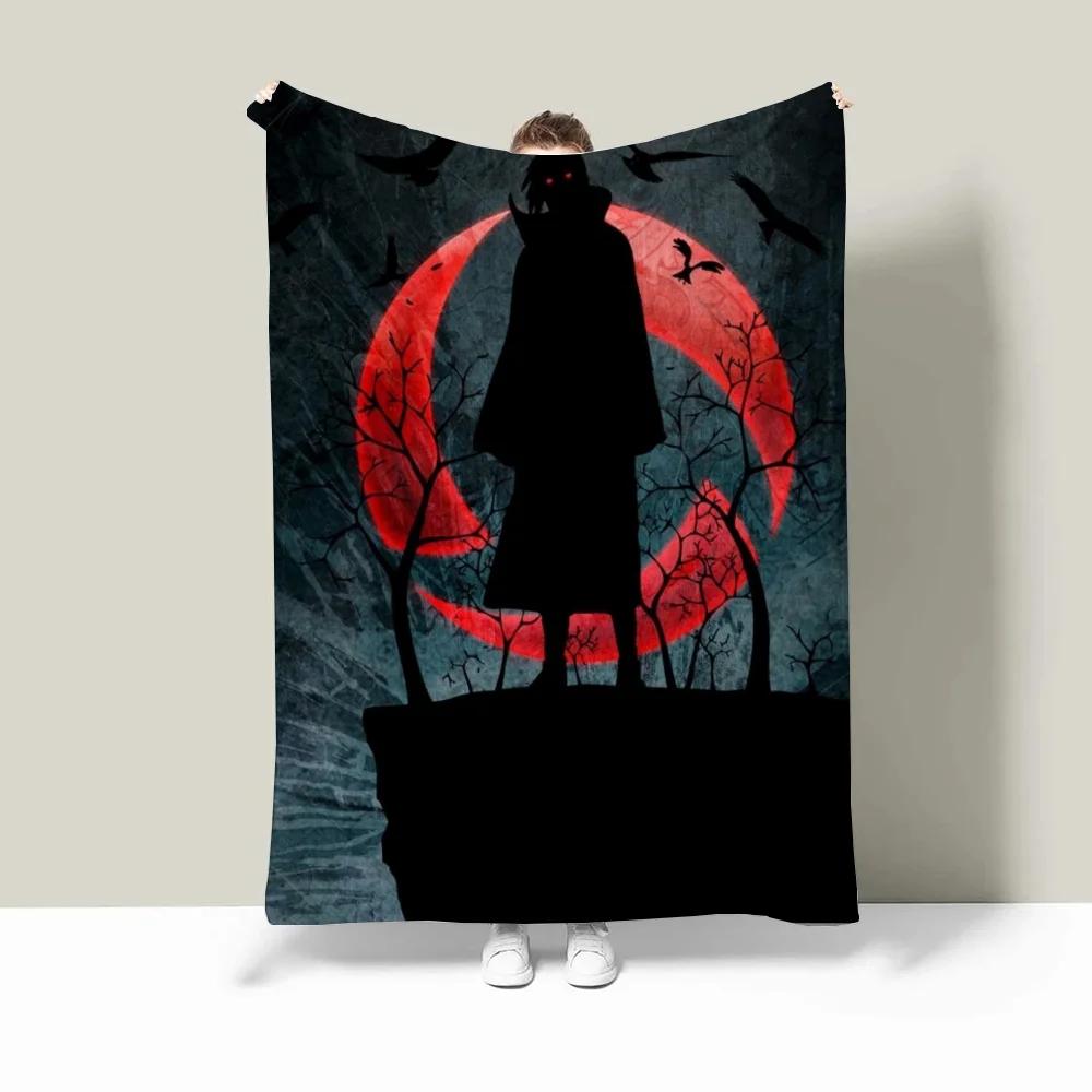Koc flanelowy Naruto na sofę, zimowy, puszysty, w kratę, luksusowy, dla dorosłych, ręcznik plażowy, dom i dekoracja, pościel z mikrofibry