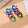 Elegant Candy Color Chain Earrings Stylish Chain Earrings Dangle Earring In Assorted Color For Fashion Enthusiasts