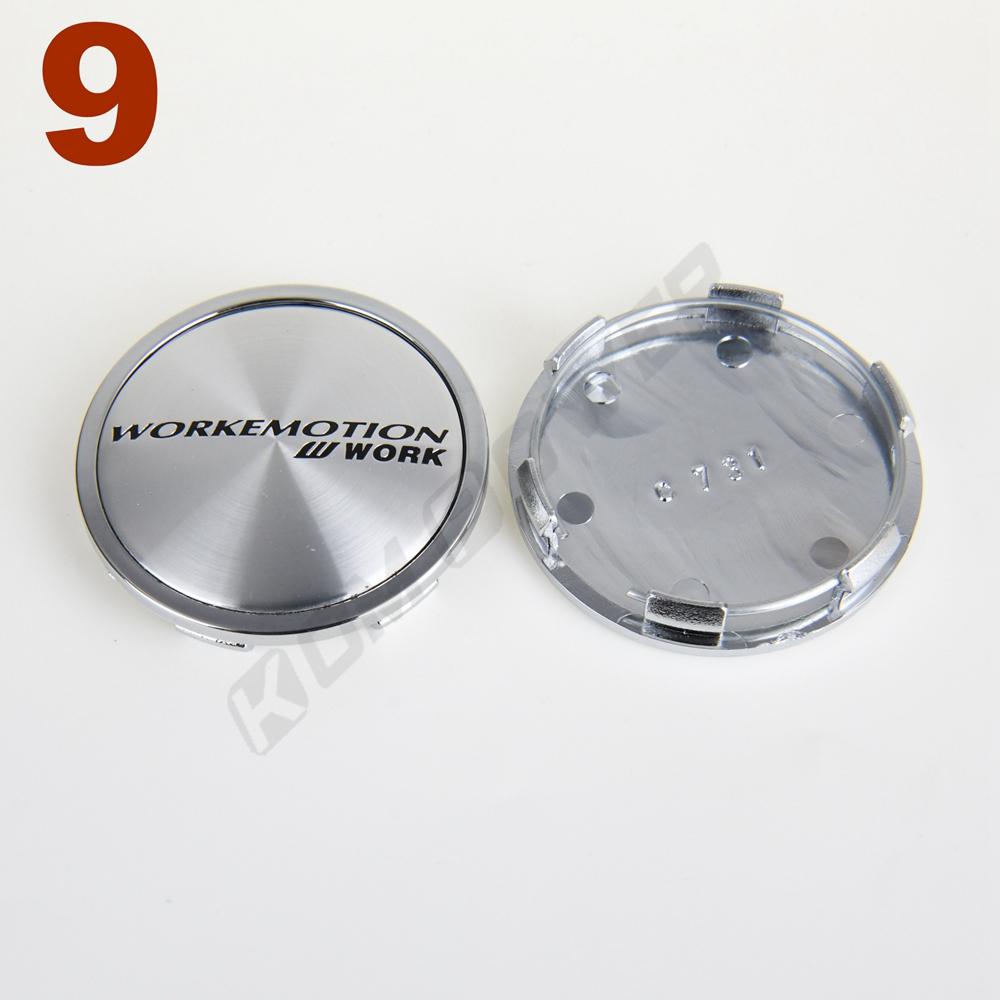 4PCS OD 65MM / ID 60MM Wheel Hub Cap WORK EMOTION MEISTER VS Logo Sport Rim Cover Wheel Center Cap