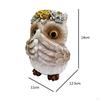 Resin Garden Owl Statue Landscape,Animal Figurine Miniature Sculpture 14cm for Tabletop Patio