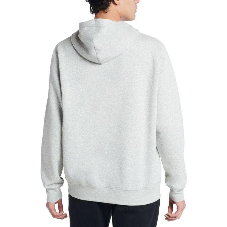 Nike Round Logo Print Drawstring Hoodie Men Tops Light-Grey DM5458-050