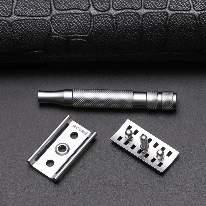 Yaqi Mens Portable Stainless Steel Handle KNIGHT-HELMET Safety Razor For Travel Home High Quality Shaving Razor New