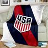 Usa Soccer Emblem Decke Geeignet für Sofas, Betten, Büros und Camping - Perfektes Geschenk für Halloween Weihnachten