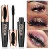 Mascara 4D che allunga ciglia impermeabili mascara per occhi volume nero con fibre di seta pennello strumento per trucco ciglia cosmetici