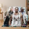 Free Anuel AA Rapper Hip Hop Singer Star Flannel Blanket Soft Warm Throw Blanket for Bedroom Living Room Bed Camping Picnic Gift