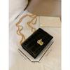 Mini Crocodile Embossed Turn-lock Square Bag