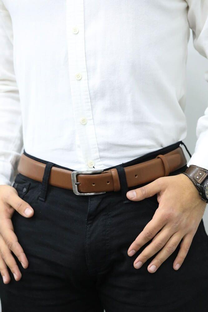 

Guard Tan Classic Leather Men s Belt - 3.5 Cm 37