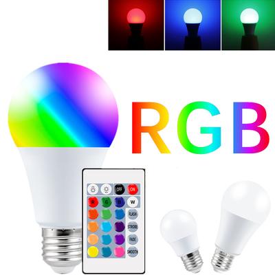 AC85-265V E27 LED RGB Lampada del riflettore Lampadina Bombillas LED 15W 10W 4W Telecomando IR Ha condotto la lampadina Smart Led RGBW Lampada Home Decor