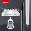 TOME Black 0.5mm Click Gel Pen with Bullet Tip for Exam and Note-taking