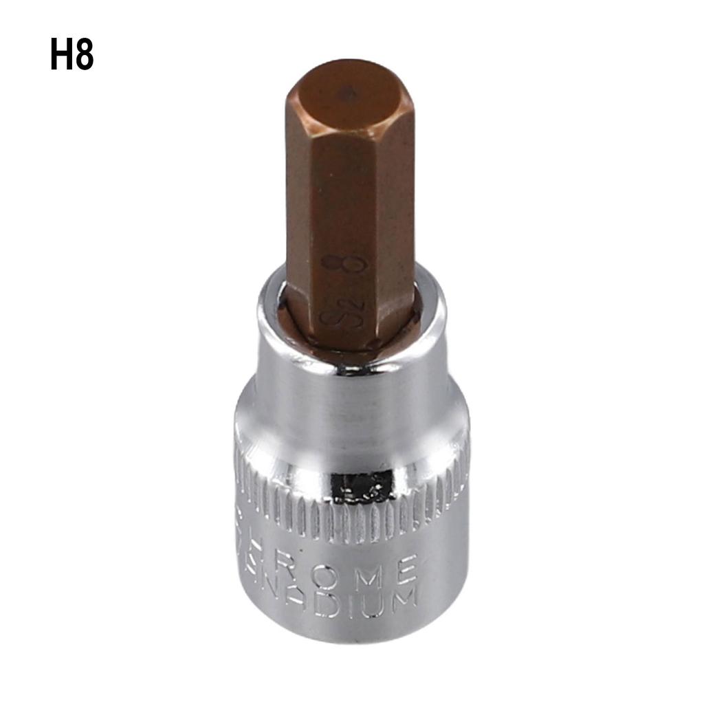 1pc 3/8 Drive Hex Socket Bit H3-H10 Screw Driver For T10-T55 Socket Screwdriver Bit
