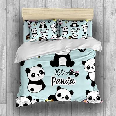Povlak na peřinu Roztomilý Panda Povlečení do ložnice Černý Bílý Medvídek Panda Povlečení Kreslené povlečení pro chlapce a dívky