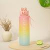 1 Liter Water Bottle with Times to Drink and Straw 32 OZ Leak-proof Drinking Bottle Outdoor Travel Sports Gym