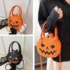 Halloween Crossbody Bag Fashion Contrasting Color Women's Bag Funny Pumpkin Bag Creative Splicing PU Shoulder Bag