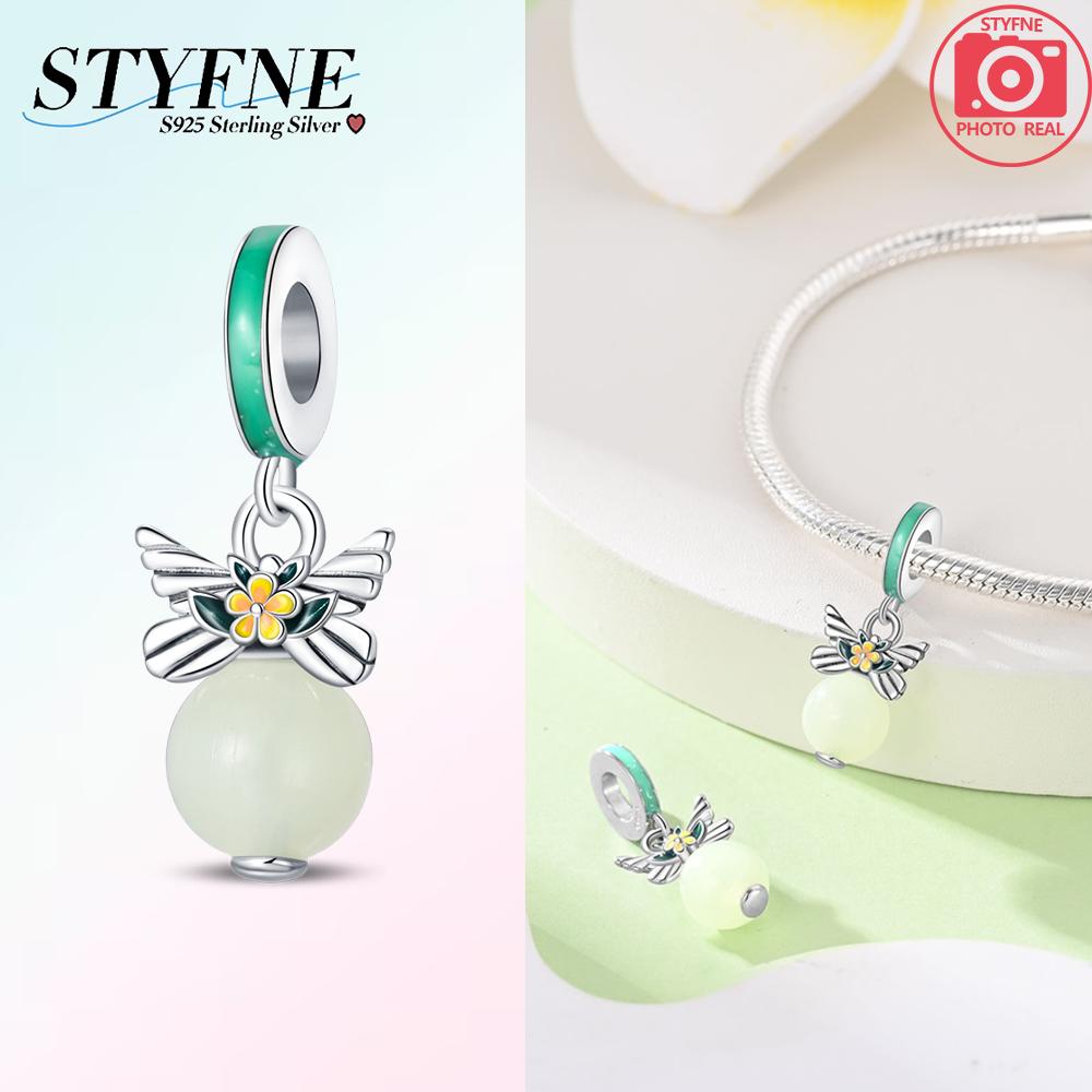 Charms Plataoriginales Butterfly Luminous Beads For Charms Copper Bracelet Beads Jewellery Making Women'S Gift