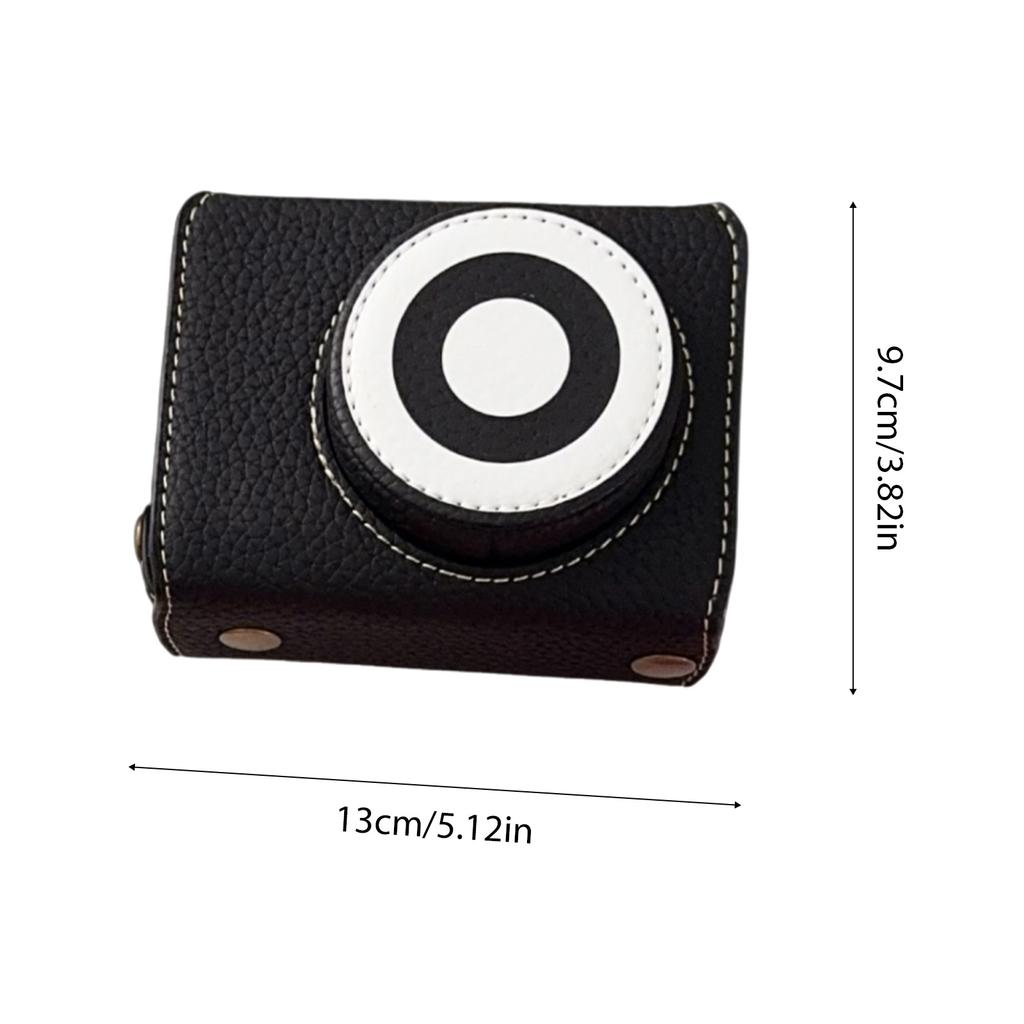 Camera Case Fits for Fujifilm X Half Leather Protective Cover Kit with Adjustable Shoulder Strap Tripod Interface Black