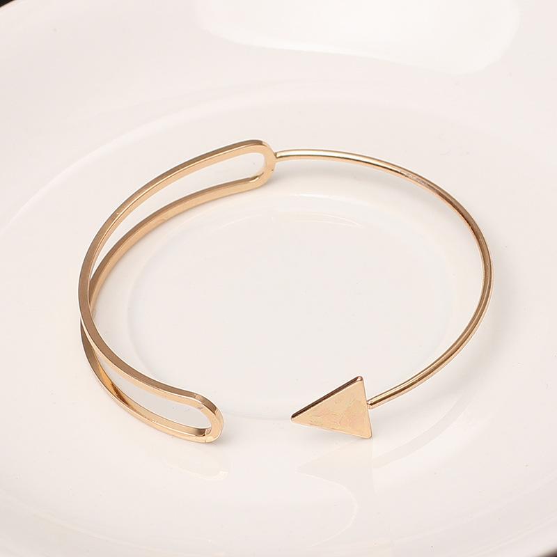Желание новое украшение, геометрический полый треугольный гладкая поверхность открывающийся браслет, простой браслет персонализированный подарок