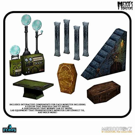 Monsters Tower of Fear 5 Point Action Figure Box Set Mezco's 3.75"