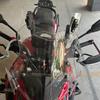 Motorcycle Wind Deflector Extension, Adjustable Clamp-On Acrylic Panel With Two Brackets for Windshield Coverage