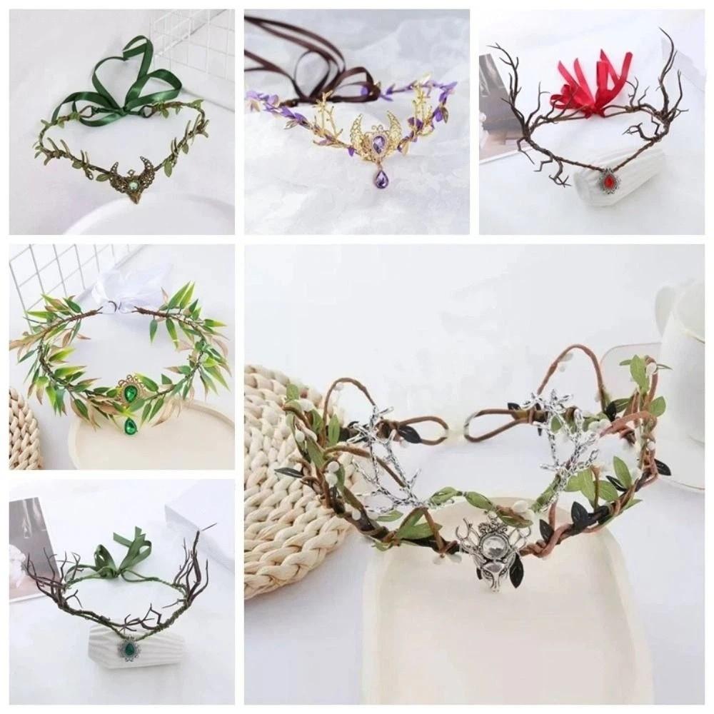 Fantasy Elven Crown Diadem Fairy Headpiece Photoshoot Elf Tiara Gothic Style