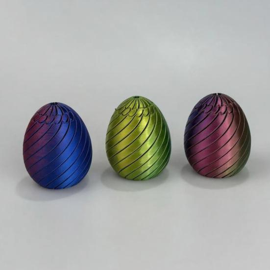 Huevo Giratorio Divertido Huevo de Pascua Espiral Impreso en 3D Figura Juguete Giratorio para Adultos Alivio del Estrés y la Ansiedad