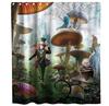 Alice nel Paese delle Meraviglie Decorazioni per Feste Sfondo Tenda da Doccia, Arte di Funghi Paesaggio Fantasy, Tessuto in Stoffa per Set da Bagno, Ganci