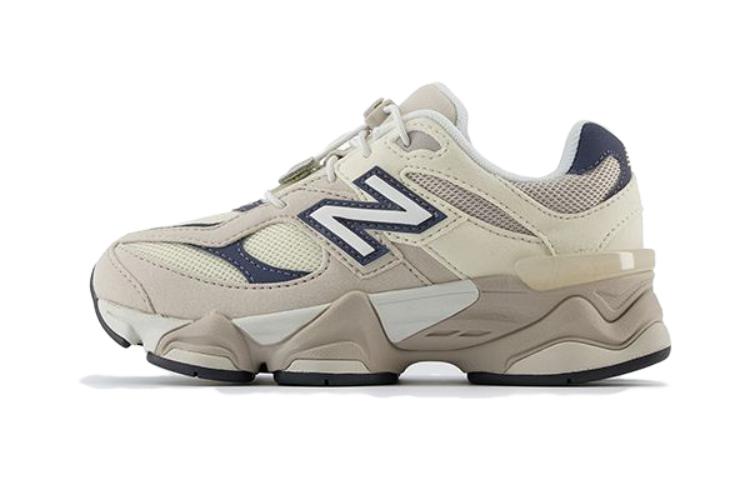 New Balance 9060 Little Kid Wide Moonrock Linen Lace Toggle 30