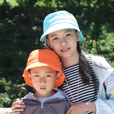 Bucket Hat Children's Fashion Versatile Light and Quick-drying Outdoor Spring Outing Basin Hat Breathable Sunscreen Men's and Women's Sun Hats