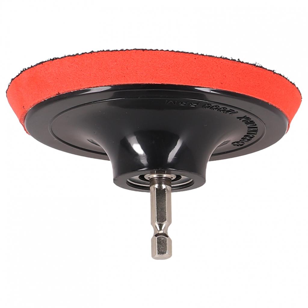 4 Inch/100mm Sanding Pad Accessories Black/Red Drill Adapter