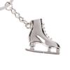 1ks Stříbrné ledové brusle Přívěsek na klíče Snowflake Přívěsek na klíče Skating Keychain