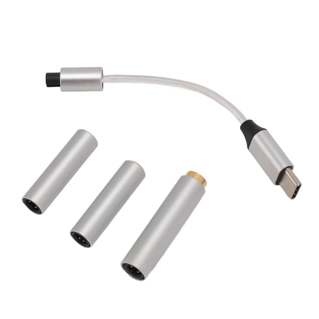 USB C to AUX Headphone Jack Adapter Support 32bits 384kHz PCM USB Type C to 2.5mm 3.5mm 4.4mm Headphone Jack Adapter
