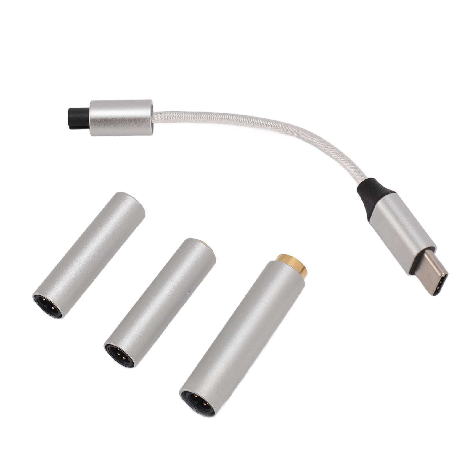 

Адаптер USB C - AUX для наушников с поддержкой 32 бит 384 кГц PCM USB Type C - 2,5 мм 3,5 мм 4,4 мм