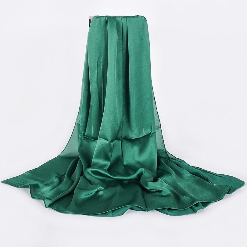 [BYSIFA] Chinese Silk Scarf Winter Women Long Satin Scarf Shawl Luxury Wine Red Scarves Simple Muslim Plain Head Scarf 180*90cm