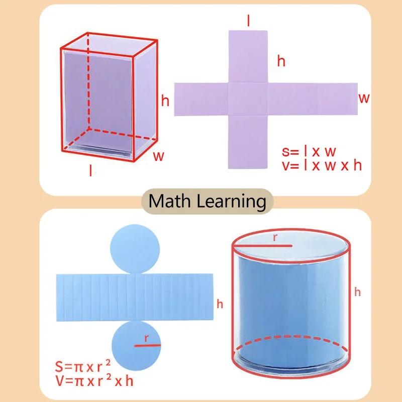 Dzieci 3D Geometryczne Klocki Matematyczne Zabawki Odłączany Kostek Powierzchnia Rozszerz Parafialne Materiały Edukacyjne Sensoryczne Zabawki Edukacyjne