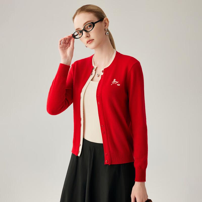 Zhaojun Women's 2025 Autumn/Winter Double-Layer Cashmere Cardigan