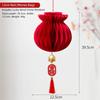 2026 Red Honeycomb New Year Decorations with Tassel Hanging Style Christmas Tree Ornament Paper Hanging Pendant Patio Decor