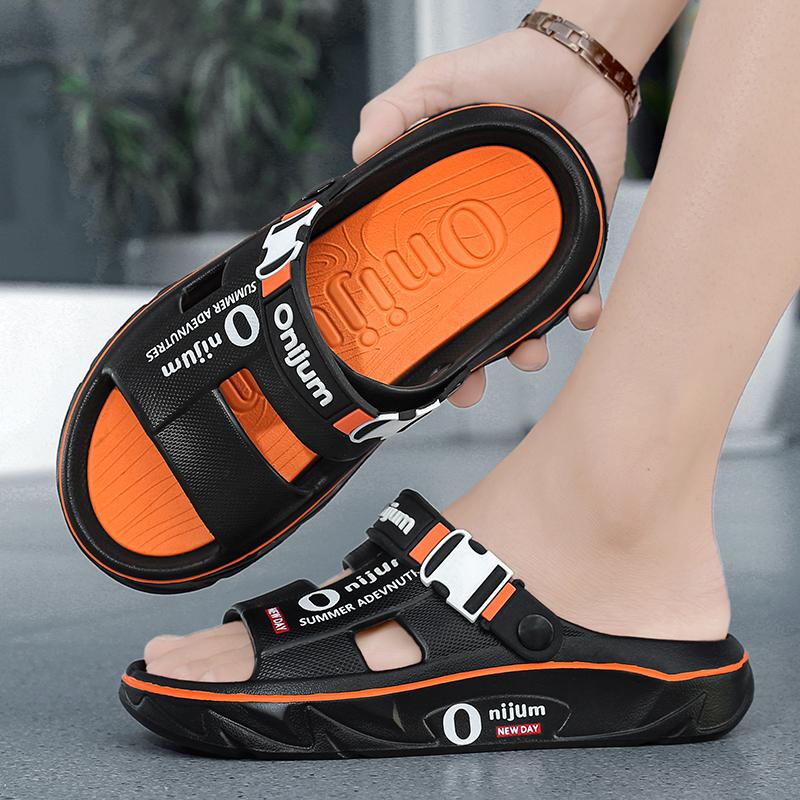 Summer New Men's Slippers Indoor Outdoor Sandals Beach Comfortable Soft Slides Clogs Casual Garden Shoes Men Women Home Slippers