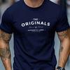 Pure Cotton Men's Loose T-shirt Breathable Casual Fashion Letter Pattern Printed Short Sleeved Round Neck Top