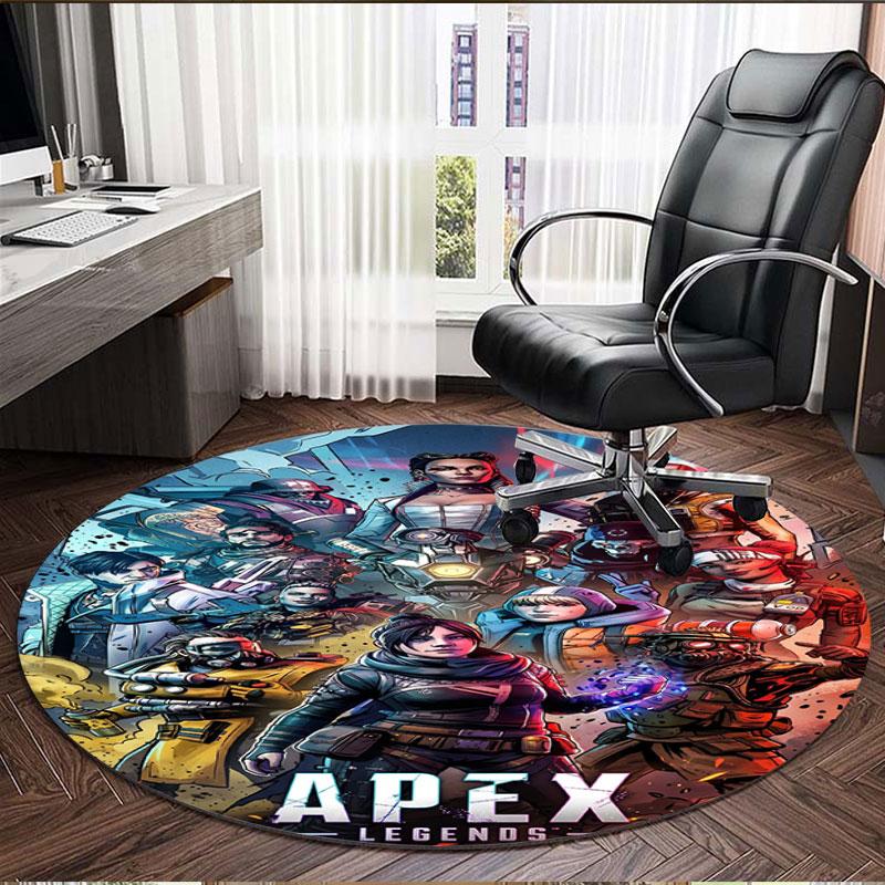 Apex Legends Print Round Rug, Washable Floor Carpet, For Entryway Dorm Laundry Room Office Study, Home Decor Birthday Christmas Gift