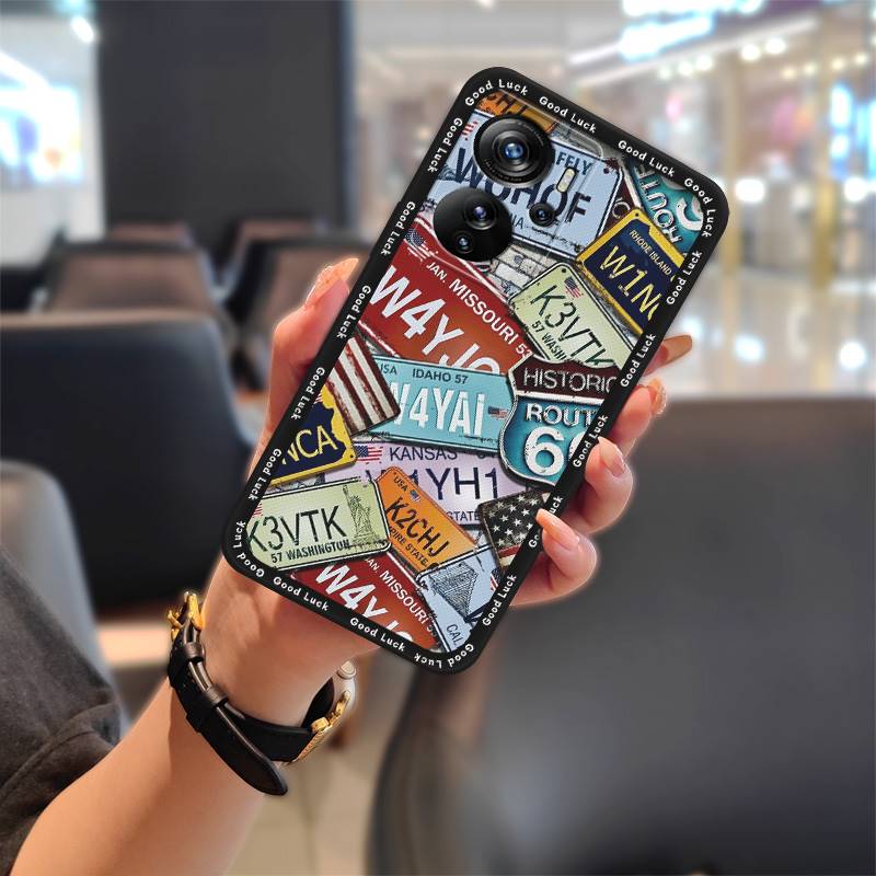 TPU Cartoon Phone Case For ZTE Axon40 Pro/A2023 Protective Full Wrap Anti-dust Shockproof Anti-knock Durable Cute Cover