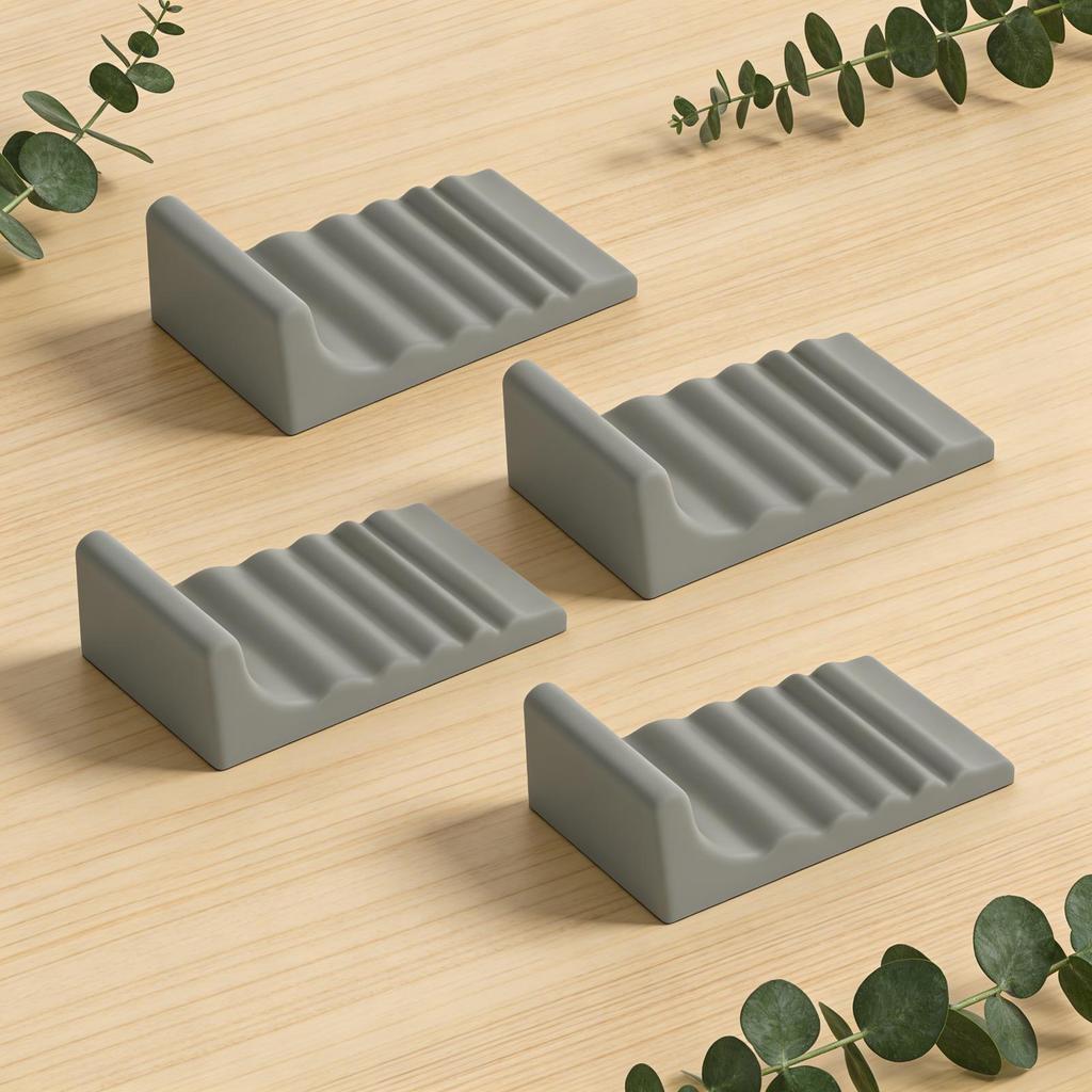 Trash Can Wall Protector Stop Moving Backward Guard 4-Piece Wall Protector Behind Trash Can For Office Home Bathroom Sink Floor