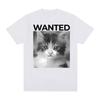 Wanted Cat Cute Funny Kawaii Kitten Graphic Tee Shirt Unisex Women Clothing Fashion Vintage Hot Sale T Shirts Cotton Casual Tshirt