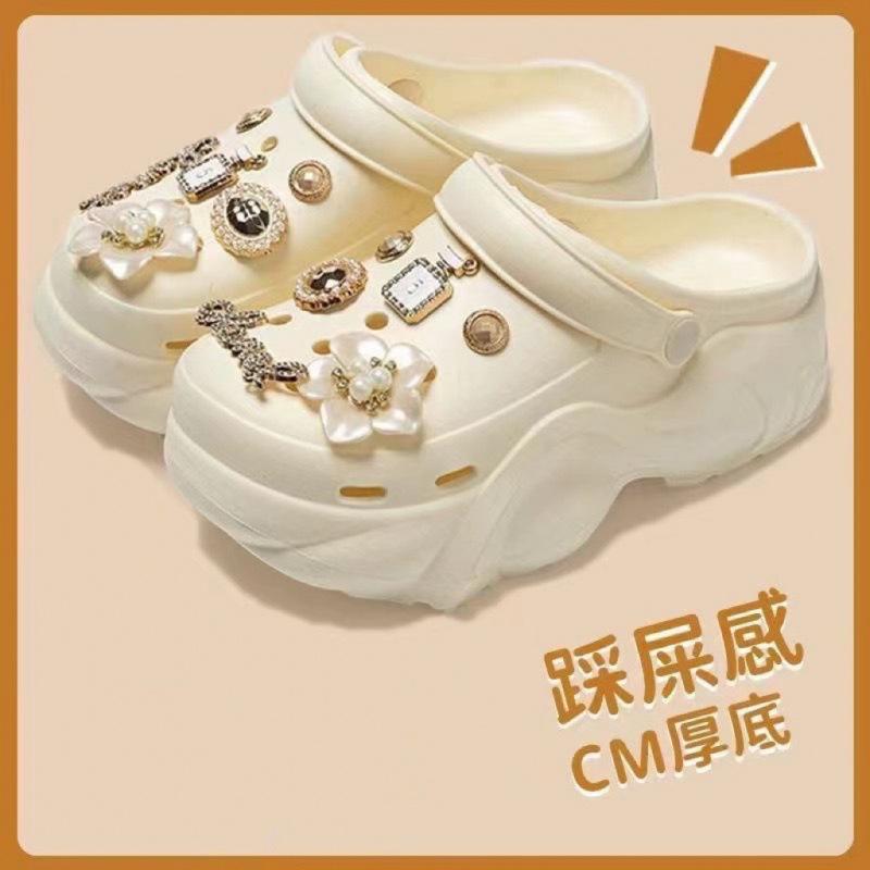 Women's 2025 Summer EVA Platform Clog Slippers - Height-Enhancing, Anti-Slip Beach Sandals