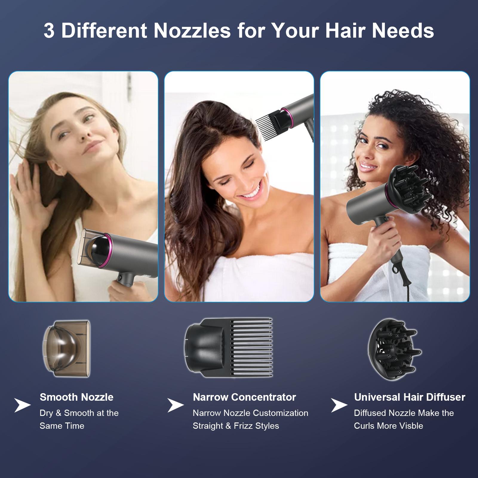 

Фен 2000 Вт, большой ветер, быстро сохнет и увлажняет волосы, бытовой парикмахерский салон в отеле EU Plug