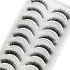 10pairs Makeup Eyelashes Soft Fluffy Lashes False Eyelashes Dramatic 3d Mink Lashes Lash Extension Make Up 3d Cilios Faux Cils